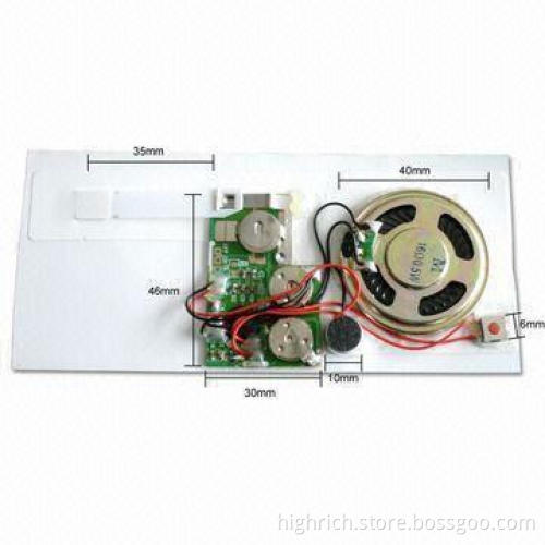Voice Card Module with Recording IC, Circuit, and Batteries, Suitable for Paper Card